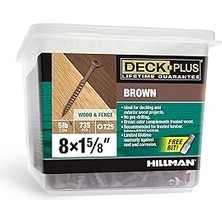 Nacario Deck Ahşap Vidalar, Kahverengi Dış Vidalar, 1-5/8" x #10, 2,3 kg