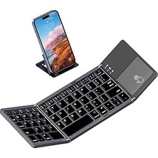 Nacario Katlanabilir Bluetooth Klavye, Rock & Rown Cep Boyutunda Taşınabilir Kablosuz Klavye Touchpad ile M