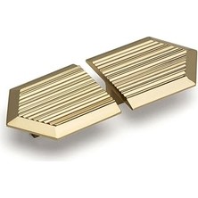 Nacario System 9038 Line-Çizgili Kulp Altın Renk Tek Adet 32 mm Altın Tek Ebat SSY9038 0032 Gl
