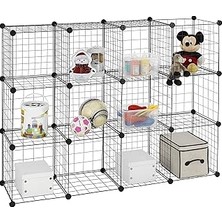 Nacario Finnhomy 12 Storage Küpleri Çok Aşamalı Kullanım Diy Tel Kafes Organizer Wandorganisator Raf Dolap