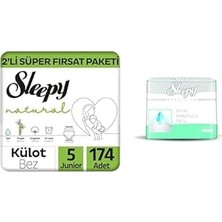 Nacario Sleepy 2'li Fırsat Paketi Külot Bez 5 Numara Junior 174 Adet Sleepy Sensitive Yatak Koru