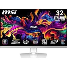 Nacario Msi 31.5" Mpg 321URXW Qd-Oled, Monitör, Uhd, 16:9, Flat, Qd-Oled, 240Hz, 0.03MS, G-Sync Comp