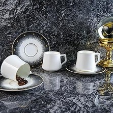 Nacario Evaliza Diamond Double 6 Kişilik Kahve Fincan Takımı 130 ml