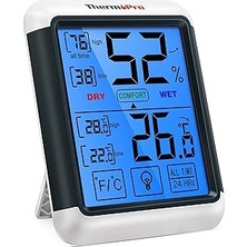 Nacario Thermopro TP55 Dijital Iç Mekan Higrometre Termometresi Sıcaklık Nem Monitörü Oda Nem Ölçer, Büy