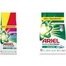 Nacario Dağ Esintisi Renklilere Özel 12 kg Hızlı Çözünme Toz Çamaşır Deterjanı+Ariel Dağ Esintisi 7 K