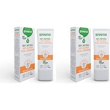 Nacario SIVENO%100 Doğal Yüz Güneş Kremi Karşıtı Aydınlatıcı Mineral Filtre Uva Uvb Spf 50+ 30 ml (2 P