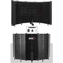 Nacario Pf-43 Mikrofon Ses Yalıtım Izolasyon Paneli 5 Bölümlü Ayaklı (69X26 Cm)