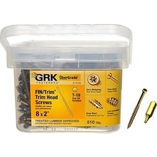 Nacario Grk Bağlantı Elemanları 116728 Fin/trim #8 x 2" Vidalar 510CT