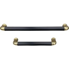 Nacario System 4682 Çizgili Kulp Gold/siyah Renk 192 mm Çok Renkli