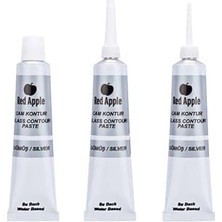 Nacario Red Red Cam Kontur Boyası 25 ml Gümüş