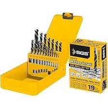 Nacario Sgs 19 Parça Hss Matkap Ucu Seti, Metal Delme Için, Profesyonel Kullanım