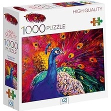 Nacario Ca Games Tavus Kuşu 1000 Parça 2,2mm Kalınlık 48X68CM Profesyonel Hobi Puzzle Yapboz Serisi