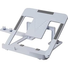 Nacario Masaüstü Bilgisayar Kademeli Laptop Standı + Telefon Standı F28 Beyaz