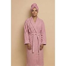 Nacario Pamuk Pike Saç Bonesi Düğmeli Pratik Saç Kurulama Bakım Spa Yüz Yıkama Bonesi (Pembe)