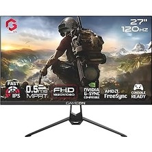 Nacario Gameon GOES27FHD120IPS 27" Fhd, 120Hz, Mprt 0.5ms, HDMI 2.1, Ps5 Destekli Çerçevesiz IPS Siyah Oyun
