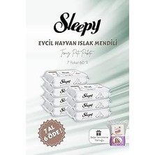 Nacario Sleepy 7 Al 6 Öde Evcil Hayvan Islak Havlusu 60'lı Bebe Temizleme Pamuğu