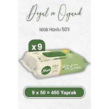 Nacario Sleepy Doğal Organik Islak Mendil 50 x 9 Adet (450 Yaprak)