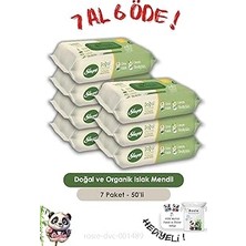 Nacario Sleepy 7 Al 6 Öde Doğal Organik Islak Mendil 50 Adet Rosie