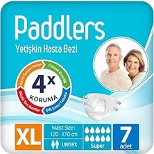 Nacario Paddlers Yetişkin Hasta Bantlı Bez X-Large 7 Adet - Deneme Paketi, Emici