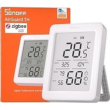 Nacario Sonoff Airguard Th, Iç Mekanlar Için Akıllı Zigbee Sıcaklık Nem Sensörü, 3,6 Inç LCD Ekran, Graf