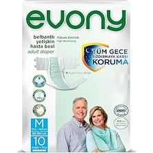 Nacario Evony Yetişkin Hasta Bezi Belbantlı Medium Standart 10 Adet