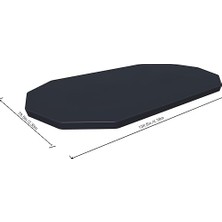 Nacario Flowclear Pvc Branda, Gri, Power Steel Havuz Için