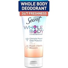 Nacario Secret Kadınlar Için Tüm Vücut Deodorant Kremi, Şeftali Vanilya Çiçeği Kokusu, Alüminyum Içermey