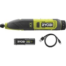 Nacario Ryobi 4 V USB Akülü Oyma Makinesi, 1 x 4 V 2,0 Ah Pil Usb-C Şarj Kablosu Dahil