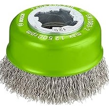 Nacario Professional Dalgalı Tencere Fırçası Clean (Inox, X-Lock Için, Paslanmaz, Ø 75 Mm, Tel Kalınl