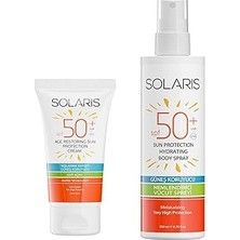 Nacario Solaris Güneş Kremi Yaşlanma Karşıtı Spf 50+ (50 Ml) Güneş Koruyucu Krem Sprey Spf 50+ Yüksek Ko