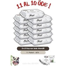 Nacario Sleepy 11 Al 10 Öde Petcare Evcil Hayvan Islak Havlusu 60'lı