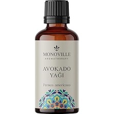 Nacario Monoville Avokado Yağı 30 ml Soğuk SIKIM%100 Saf Doğal (Avocado Oil)