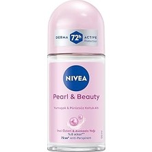 Nacario Nivea Kadın Roll On Deodorant Pearl&beauty 50 Ml,72 Saat Terlemeye Karşı Anti Perspirant Koruma,çiç