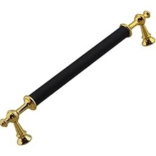 Nacario Melis (224 mm - 22.4 Cm) Siyah Gold Metal Mobilya Mutfak Çekmece Dolap Dolabı Kulbu Kulpu Kulpları