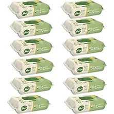 Nacario Sleepy Doğal Organik Pamuklu Temizlik Havlusu 50 Yaprak 12 Li Paket