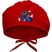 Nacario Super Pug Baskılı Cerrahi Bone - Doktor Hemşire Bonesi Hastane Bonesi