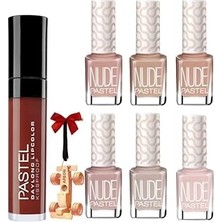Nacario Pastel 313 Daylong Ruj 37 + Oje 751-750-106-101-755-752 + Formula Anahtarlık