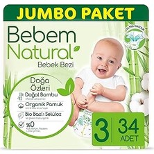 Nacario Bebem Bebek Bezi 3 Beden Midi 34 Adet