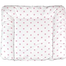 Nacario Baby'ness Elyaf Dolgulu Pvc Alt Değiştirme Minderi, Sıvı Geçirmez, Tutmaz, Puantiyeli, Pembe,