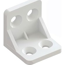 Nacario Mobilya Eşya Dolap Köşebent Bağlantı Sabitleme Sabitleyici L Gönye 28X28X28 mm Plastik (50