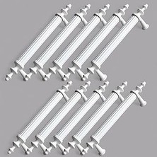 Nacario Erciyes Mobilya Mutfak Dolabı Çekmece Dolap Kapak Kulpu Kulbu Beyaz (96 Mm-9.6 Cm) Metal Kulpları