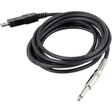Nacario USB To 6.3 mm Çivi Gitar Saz Bağlantı Kablosu USB Amfi Kablo