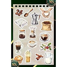 Nacario Coffee Laptop Sticker Suya Dayanıklı Etiket
