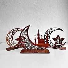 Nacario 3'lü Dekor Tealight Mumluk Ceviz Ramazan Ayına Özel