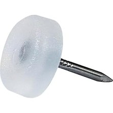 Nacario X-Perk Çivili Masa Sandalye Zemin Koruyucu Plastik Şeffaf Beyaz 25'li Çap 16 mm