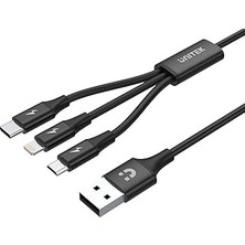 Nacario Unitek Multi 3'ü 1 Arada USB Şarj Kablosu, Evrensel, Çoklu Şarj Kablosu, Micro Usb/t