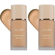 Nacario Alix Avien Kırışıklık Karşıtı Nemlendirici SPF30 Parlak Bitişli Fondöten Care Enhancer 816 Amber Ho