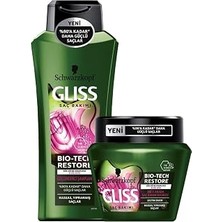 Nacario Gliss Bio-Tech Şampuan 360 ml + Saç Bakım Maskesi 300 ml Set
