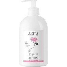 Nacario Akita% 100 Doğal Vücut Losyonu Gül 250ML