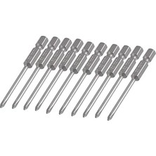 Nacario Uxcell 10 Adet Altıgen Mıknatıslı Tornavida Ucu, 6 Mm, 65 mm Uzunluk, Ph0 Haç Tip